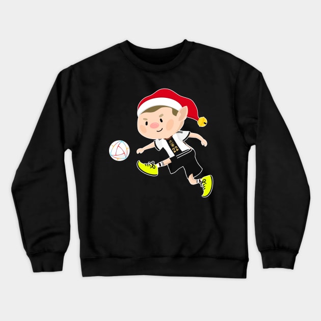 Germany football Christmas elf. Football World Cup soccer T-Shirt Crewneck Sweatshirt by abtchlr